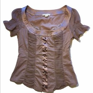 Romantic Fitted Lavendar Shirt By Twentyone Size S