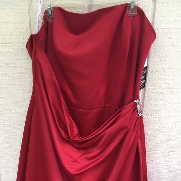 Deep Red Satin Gown