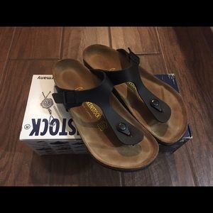 BIRKENSTOCK BLACK GIZEH SIZE 38 7