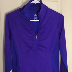 Brilliant purple adidas running full-zip jacket