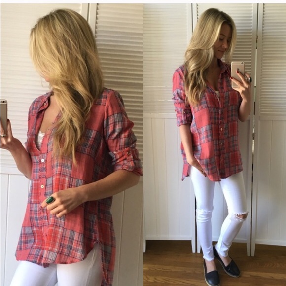 (Keeping)Patchwork Button Down 💙 - Picture 3 of 4