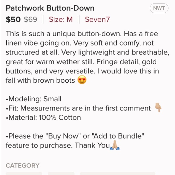 (Keeping)Patchwork Button Down 💙 - Picture 4 of 4