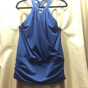 🌸 Blue silk dress top 🌸