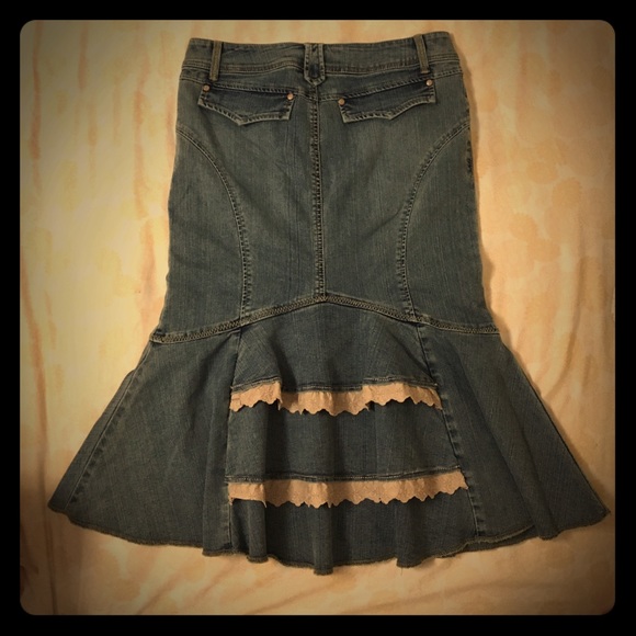 Sweet Flared Denim Skirt