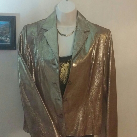 Leather Gold Jacket!