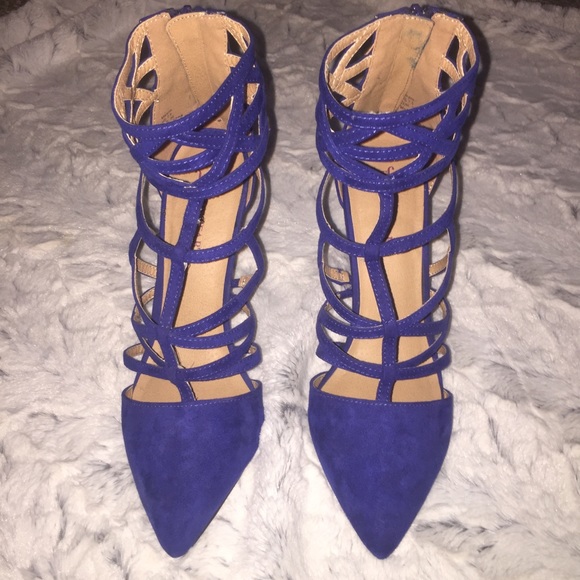 Justfab Cobalt blue strappy heel.