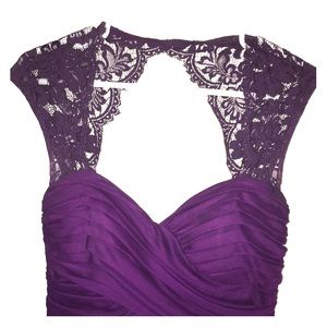 Eggplant Open-back long  dress Sz 6