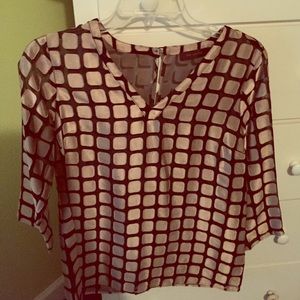 Gold/ black shear blouse