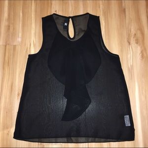 Black Sheer Tank W/ Bow