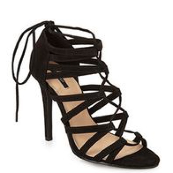 Faux suede strappy heels💋