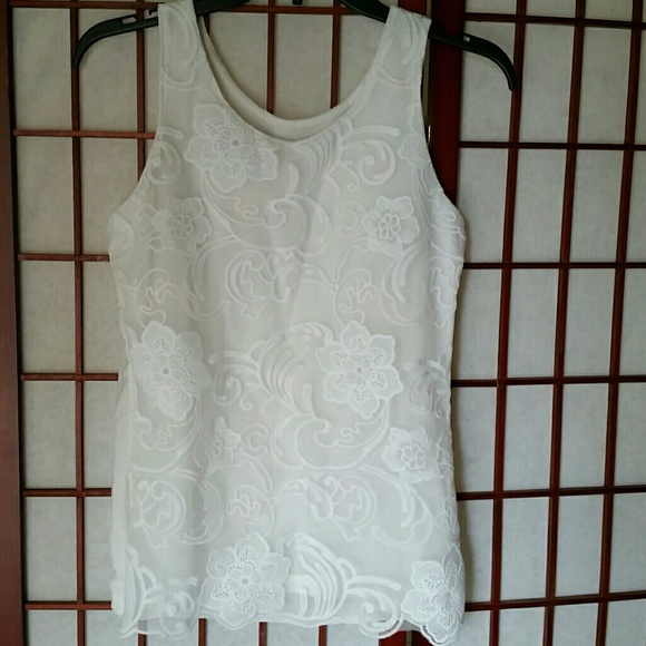 White lacy top