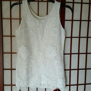 White lacy top