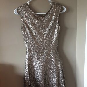 Matte Gold Backless Dress