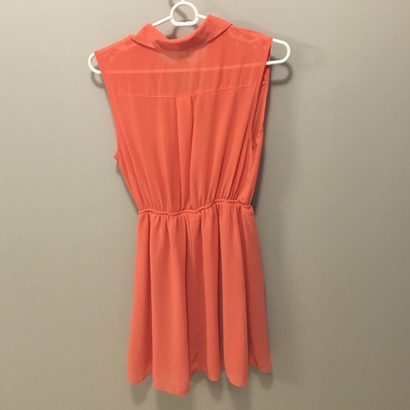 Coral Sleeveless Dress - Picture 2 of 2