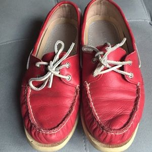 Red Sperry Top Siders