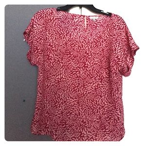 Rose-printed blouse