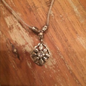 Silpada sterling silver and silk necklace