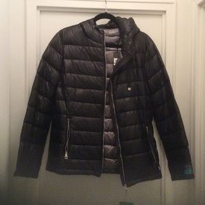 Andrew Marc Hooded Short Down Puffer Coat
