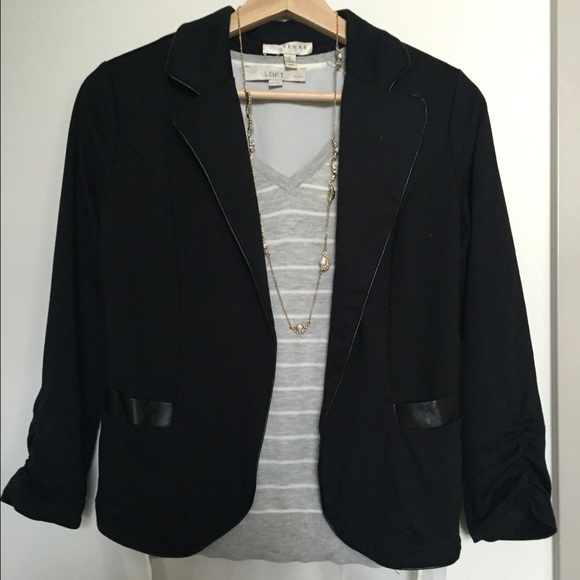 Black open blazer