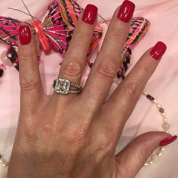 morganite and diamond ring