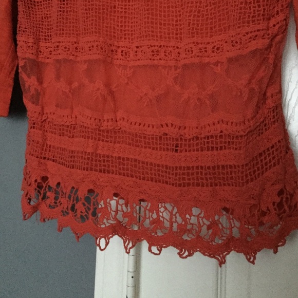 Orange Lacey top - Picture 2 of 4