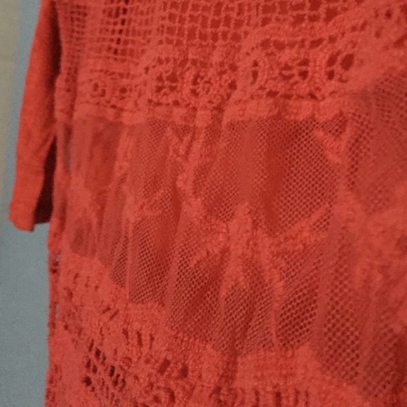 Orange Lacey top - Picture 3 of 4