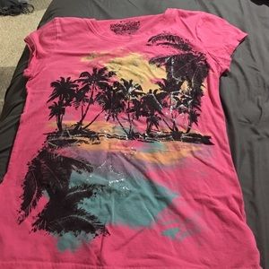 Pink tropical shirt