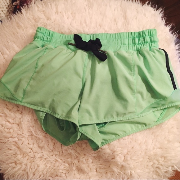 Lululemon bright green shorts