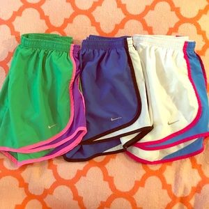 3 pair of Nike running shorts