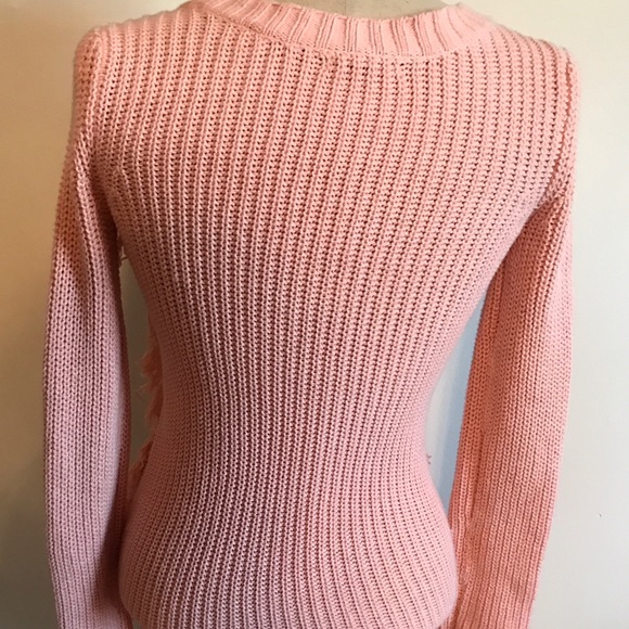 GAP Dresses Gap Kids Pink Fringe Sweater Dress Poshmark