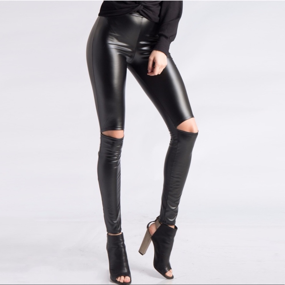 Rian LA Style  Faux Leather Legging  1 Left - Picture 2 of 6