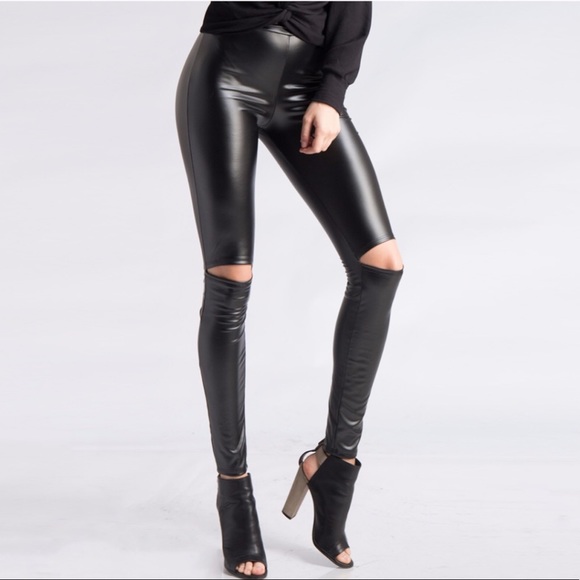Rian LA Style  Faux Leather Legging  1 Left - Picture 2 of 6