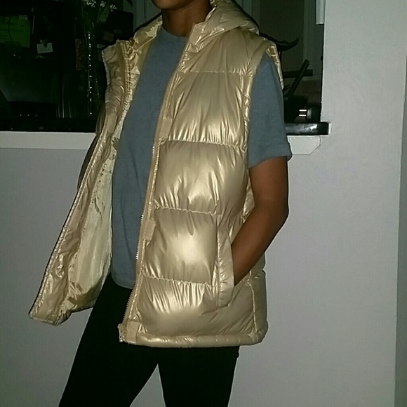 Gold puffy vest