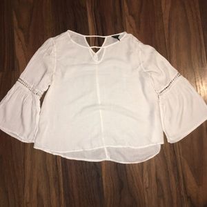 White Boho 3/4 Sleeve Top