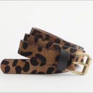 J. Crew Leopard Leather Belt
