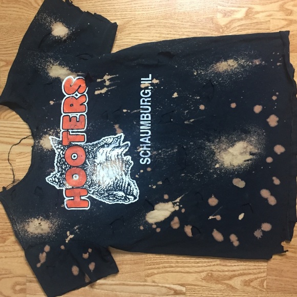 Distressed off the shoulder tshirt