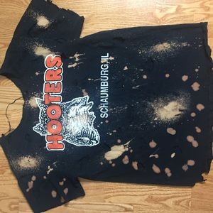 Distressed off the shoulder tshirt