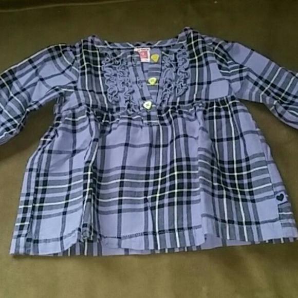 Carters infant purple plaid shirt - Picture 1 of 2
