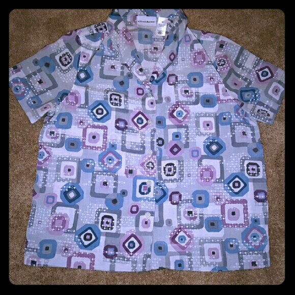 alfred dunner button down top 12P petite L