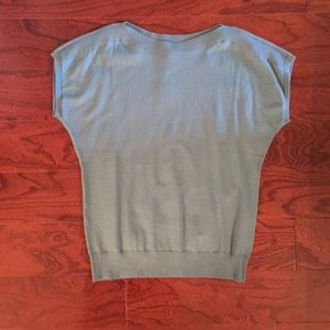 Turquoise short sleeve dolman sweater