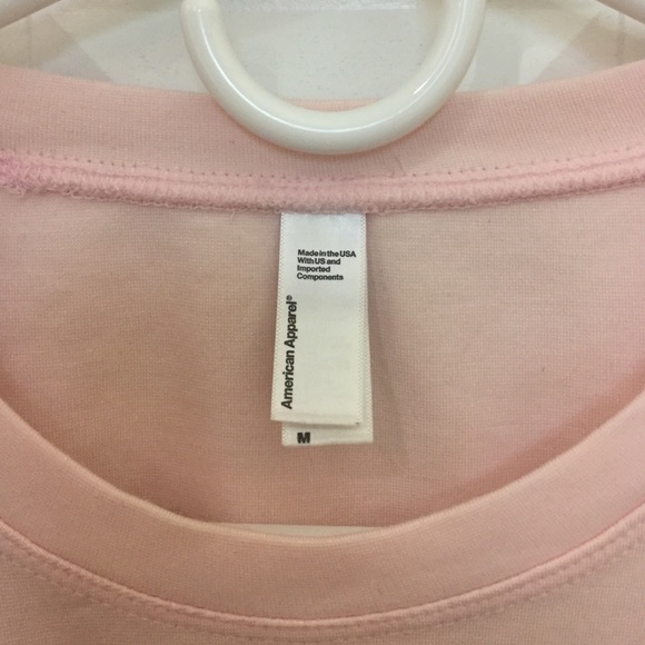 Blush pink American Apparel crop sweater