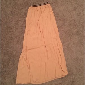 Salmon maxi skirt