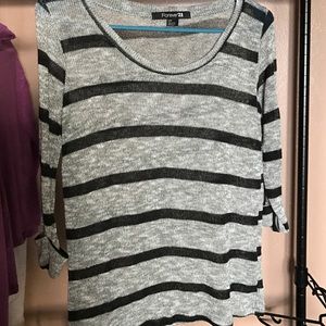 Grey and black stripped sweater