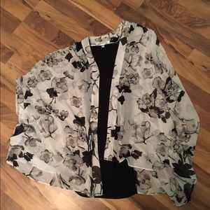 Black and white kimono