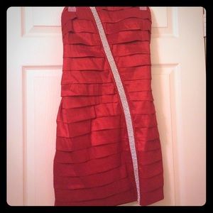 Formal red fitted dress