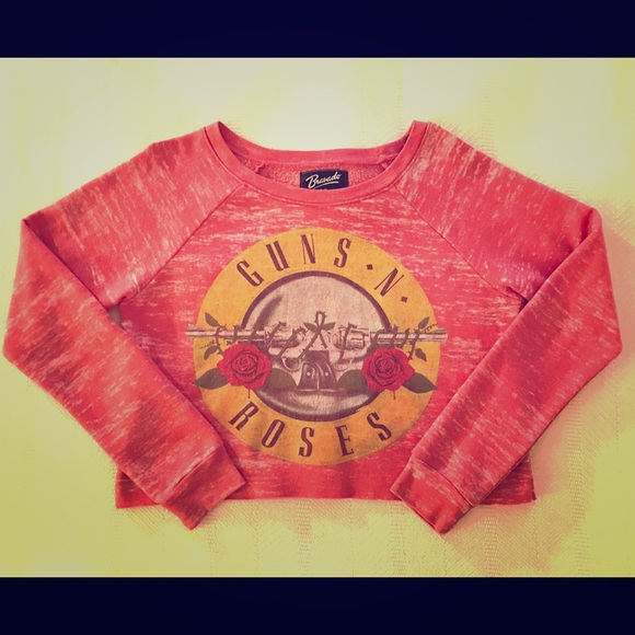 Guns N Roses crop sweatshirt