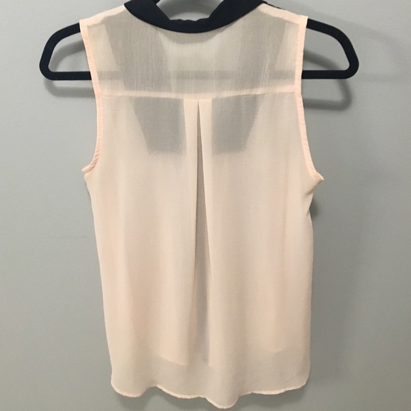 Sleeveless Sheer Pink Blouse - Picture 3 of 3
