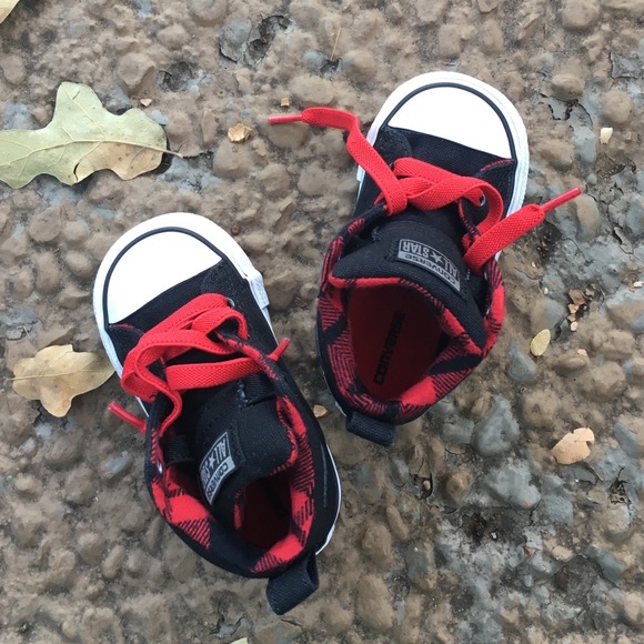 Converse All Star black and white baby boy shoes