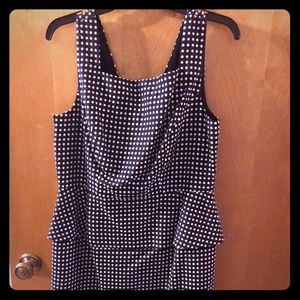 🎄CW SALE🎄Anne Klein Polka Dot Peplum Dress