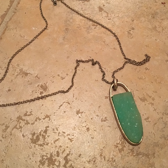 Long geode necklace